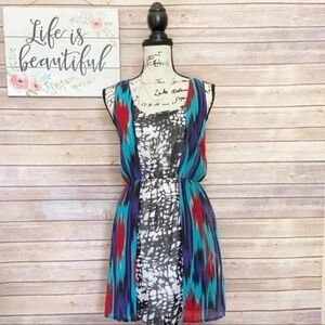 Staring at Stars Multicolor & Abstract Sleeveless Racerback Dress Small